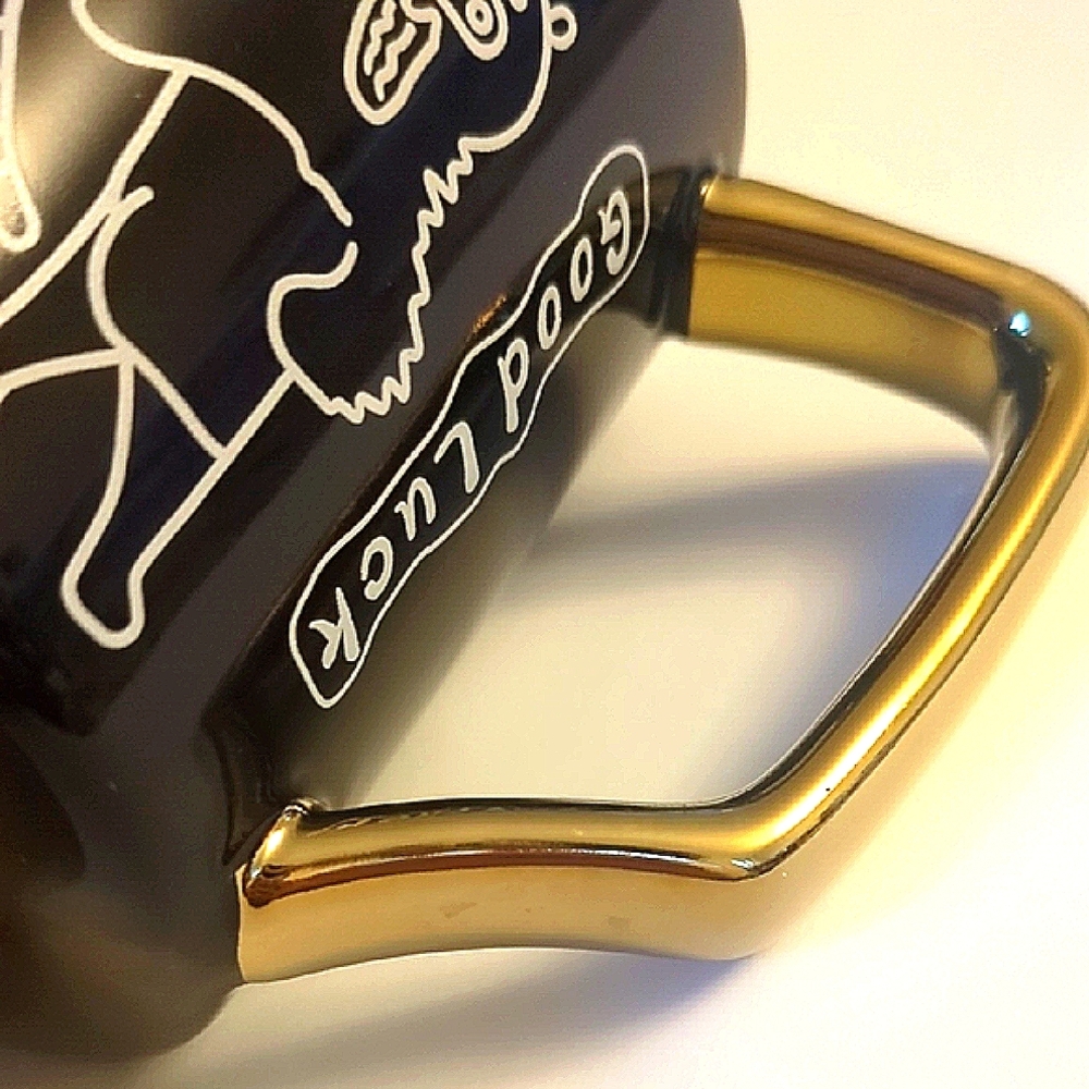 Gold and Black Animal Design Mug - Picture 2 of 10